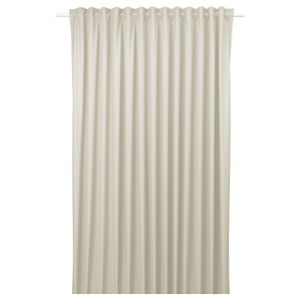 Block-out curtain, 1 piece Off-white BENGTA curtain with rod-pocket top, smooth texture, rectangular.