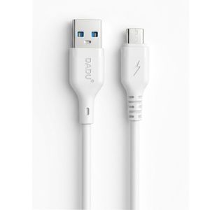 Dadu DC-C288 USB to Micro USB Silicone Cable white – 25W SuperSpeed Fast Charging – High-Speed Data Transfer – Durable Silicone Material