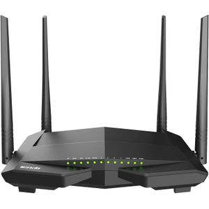 tenda راوتر مودم V12 AC1200 بسرعة 300 ميجابت/ث عند 2.4 جيجاهرتز+867 ميجابت/ث عند 5 جيجاهرتز، 3 منافذ LAN جيجابت+1 منفذ WAN جيجابت، دعم VPN//IPv6/WPS مع 100-240V و50/60Hz استهلاك طاقة 18 وات من تيندا