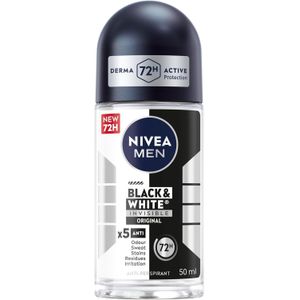 NIVEA رول بلاك آند وايت مضاد للتعرق لحماية غير مرئية رائعة من نيفيا  50 مل