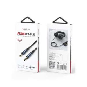 Yesido كابل محول الصوت AUX YAU43 3.5mm إلى 3.5mm، الطول: 1م YAU43