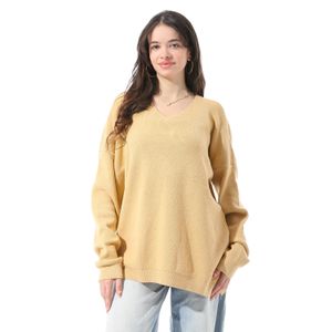 Andora Dropped Shoulders Relaxed Fit Pullover - Yellow