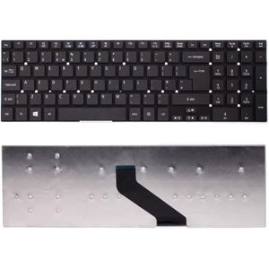 Acer كيبورد لاب توب بديلة لجهاز ايسر E5-571، E5-571G، E1-572، E1-532، E15، E5-511، E5-511G، ES1-531، ES1-731، ES1-711، E5-511P، E5-521، E5-521G، تصميم كيبورد باللغة الإنجليزية بدون إضاءة خلفية وبدون إطار