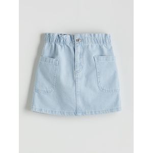 LC Waikiki Girl's Cargo Denim Skirt With Elasticated Waist