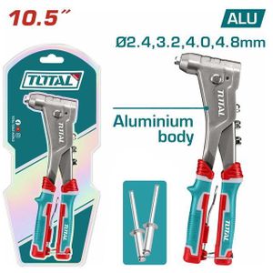 TOTAL 10.5-Inch Manual Rivet Gun with Aluminum Body