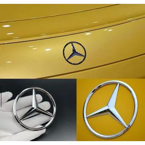 شعار نجمة فضية لامعة لغطاء صندوق السيارة الخلفي لسيارة مرسيدس الفئة C AMG W204