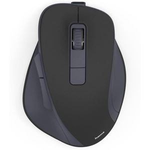 Hama WM-500 Wireless SS Optical Mouse with 6 Buttons, Quiet, Rechargeable, Black