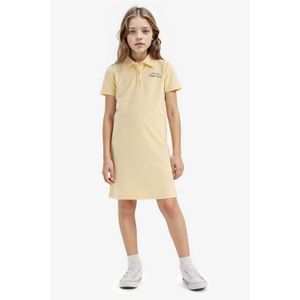 Defacto Polo Neck Printed Short Sleeve Summer Dress Girls'