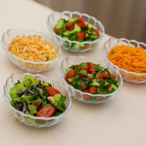 6 أطباق سلطة زجاجية متعددة الأغراض