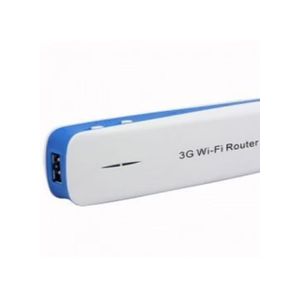 Wireless 3G Wi-Fi Router 3 in 1 Mobile Power Bank Mini Wireless Wi-Fi AP Triple - White
