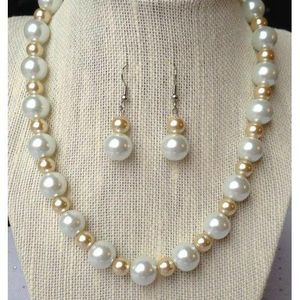 Mallorca Pearl Necklace With Spacers With Earring