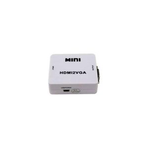 محول HDSUNWSTD Mini HDMI إلى VGA + صوت يدعم دقة 1080p