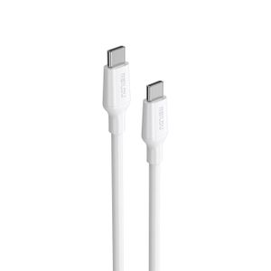 R2030 USB-C to USB-C Silicone Fast Charging and data Cable, 60W PD, 1.2M, High Durability, Tin Plated Copper, TPE Wires speed Transfer 480Mbps, 1 Year Local Warranty (white)