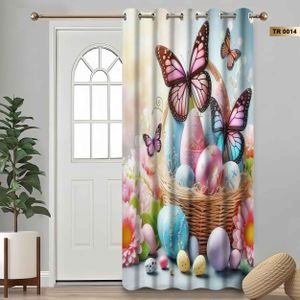 easter curtains velvet material 140*250 velvet material