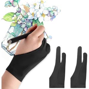 1 Pair Digital Drawing Glove Two Finger Glove for Wacom Tablet Artist Gloves, Graphic Drawing Gloves Tablet Gloves (M Size)
