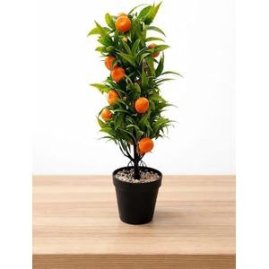 Artificial Orange Tree Green Orange Plant with Black Pot, Home Decor