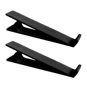 Shatoora 1 Pair Ergonomic Keyboard Riser Stand, Universal Non-Slip Adjustable Keyboard Lift for PC, Office and Gaming Setups, ABS Keyboard Wedge Support, Black