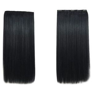 W1013 Long Straight Curtain Line Hair Extension - Black