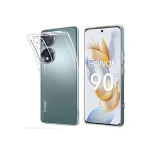 جراب متوافق مع هاتف Honor 90 5G، جراب شفاف من مادة TPU الناعمة، جراب سيليكون مرن مقاوم للخدش لحماية الكاميرا، جراب TPU شفاف (شفاف)