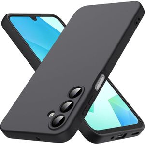 جراب حماية من السيليكون السائل الناعم فائق النحافة لهاتف سامسونج جالاكسي A16 شبكة الجيل الخامس 5G بيفوواي - اسود