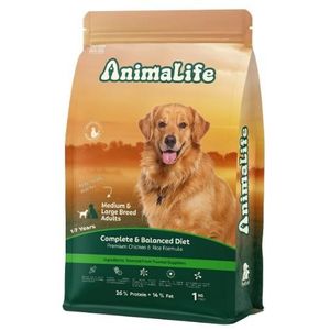 Animal  ife dry food with chicken for M dog 1K