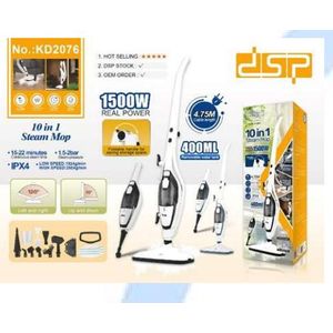 Dsp ممسحة بخارية 10 في 1 طراز KD2076 جهاز تنظيف أرضيات بالبخار مع ملحقات، 1500 واط