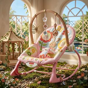 Fisher-Price Deluxe Infant-to-Toddler Soothing Rocker with Removable Toy Bar and Calming Vibrations
