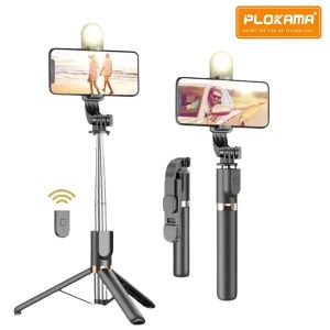 PLOKAMA Bluetooth Selfie Stick with Light K9 led 1.7cm 