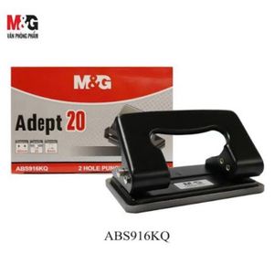 M&G Chenguang Heavy Duty 2-Hole Paper Punch – 20 Sheets Capacity, 80mm Hole Distance, 6mm Hole Diameter - No: ABS916KQ