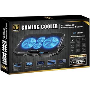 ST ICE04Plus Laptop Cooler – 4-Fan Cooling Stand with LCD & LED 