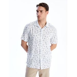 LC Waikiki Regular Fit Short Sleeve Patterned Poplin Men's Shirt