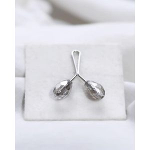 Tie Shop Clips Pin - Smoky Gray Crystal