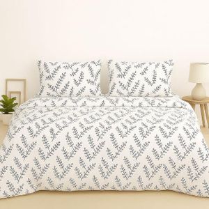 Snooze طقم ملاية سرير عاديه قطعتين، 180*235 سم+ كيس وسادة إضافي، تصميم جراي روز