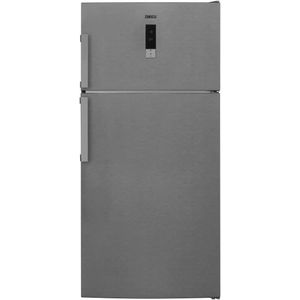 Zanussi زانوسي - ثلاجة قائمة بذاتها - بابين - فريزر علوي - 445 لتر - ديجيتال - فضي - بخاصية اذابة الثلج - ZRT45230XA