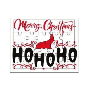 Puzzle with Stand, Cute Farm  Theme  ,Merry Christmas  with Santa hat HO HO HO,,, jigsaw puzzle