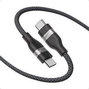 Anker Nano USB C Cable, 240W 3FT Flexible Multi-Color Braided Cord, Fast Charging Type C Charger for iPhone 17 Series, MacBook Pro and More(Black)