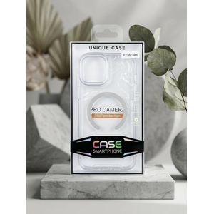 Magnetic Clear Case with grey Frame for iPhone 12 Pro Max – MagSafe Compatible & 360° Camera Protection-Lavender