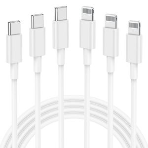 3 قطع من كيبل USB C بطول 2 متر، كيبل شحن سريع اصلي من النوع سي بي دي، لهاتف ذكي