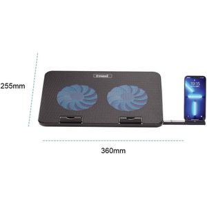 Standard ICE-02 Laptop Cooling Pad With Dual LED Fans, Supports Up To 15.6" Laptops
