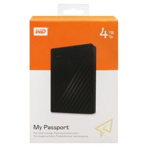 Western Digital هارد ماي باسبورت من ويسترن ديجيتال - 4 تيرابايت - اسود، usb_1.1