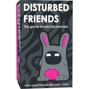 Disturbed Friends™ Adult Party Card Game – "This Game Should Be Banned" Hilarious Cyber & Board Puzzle Game, Contains 380 Cards & Rules, Perfect Creative Gift for Game Nights, Gatherings, and Adult Toy Collections