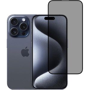 شاشة حماية للخصوصية مضادة للتجسس من الزجاج المقوى، واقي شاشة مقاوم للخدوش والفقاعات، سهل التركيب ومتوافق مع آيفون 15 برو ماكس