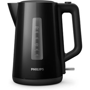 Philips غلاية كهربائية من فيليبس، 2200 وات، سعة 1.7 لتر، مؤشر لمعرفة مستوى المياه، لون أسود، بلاستيك، موديل HD9318/20