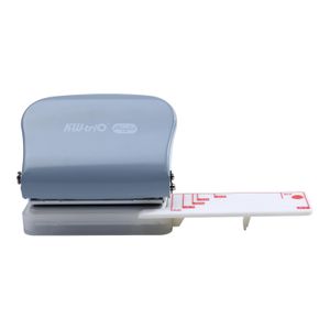 Kw-trio Portable 4 Hole Punch Handheld Metal Hole Puncher 10 Sheet Capacity 7mm Aperture Paper Punch for A4 A5 A7 A6 B5 Notebook Scrapbook Diary