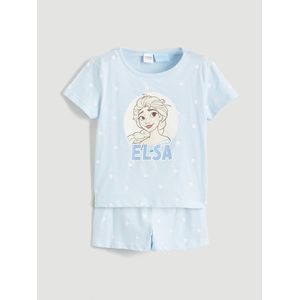 LC Waikiki Elsa Print Girl's Pajama Set With Shorts