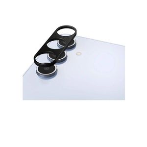 واقي عدسة الكاميرا لملحقات سامسونج جالاكسي A16، غطاء كاميرا بحلقة معدنية فردية من الزجاج المقوى 9H، واقي شاشة لهاتف سامسونج A16، متوافق مع الجرابات، مقاوم للخدش (أسود)