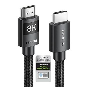 Ugreen HDMI Cable HDMI 1.5M 8K HDMI 2.1 Ultra HD High-Speed 48Gbps 8K@60Hz HDMI Braided Cord eARC Dynamic HDR Dolby Vision Compatible with MacBook Pro PS5 Switch TV Xbox Roku UHD TV Blu-ray Projector