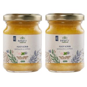Infinity انفنيتي ناتشورال مقشر القدمين بالنعناع و اللافندر و املاح البحر 200 جم 1+1