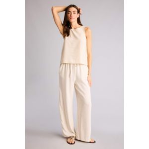 Defacto Wide Leg Double Pocket Striped Linen Blended Trousers