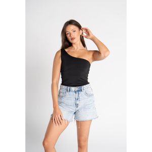 OUTDATED One Shoulder Top - Black